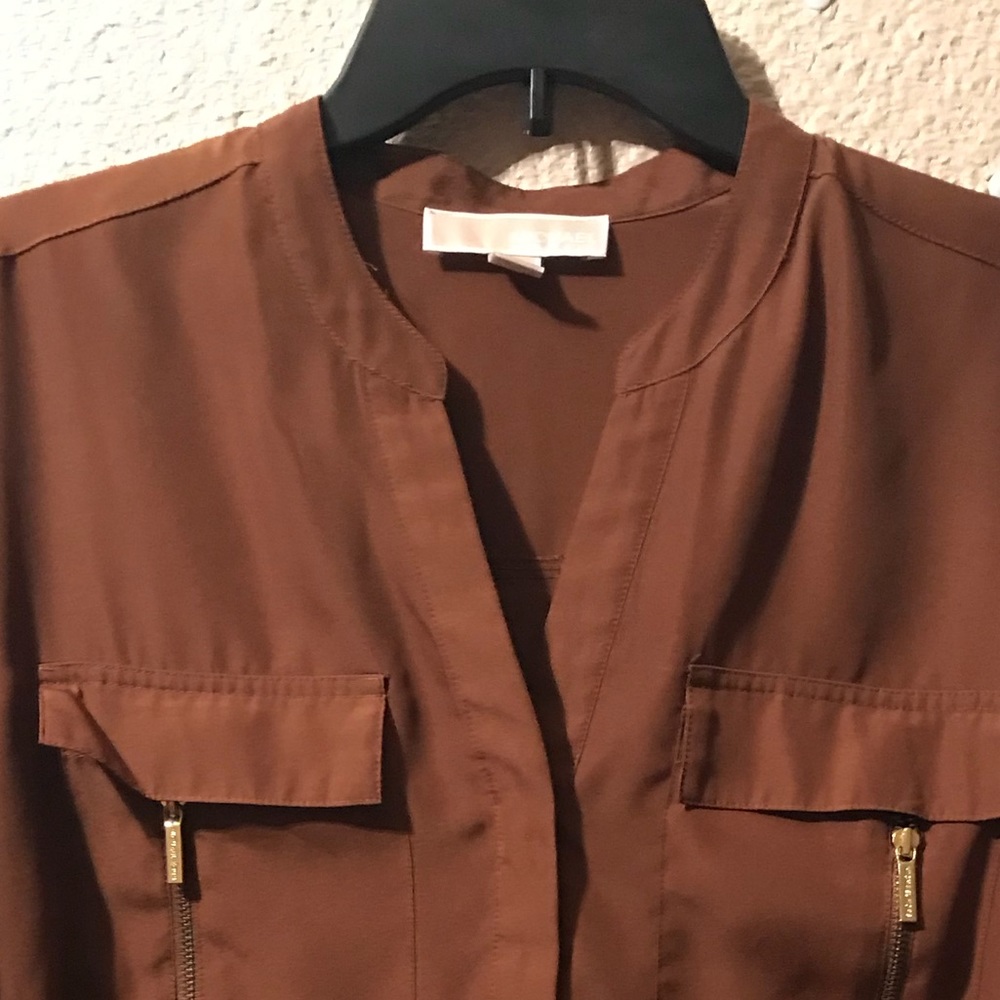 MK blouse brown used only once! Like new
